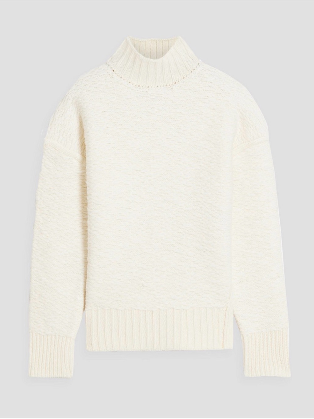 3.1 Phillip Lim Ivory Bouclé Wool Knit Chunky Mock Neck Sweater - NWOT